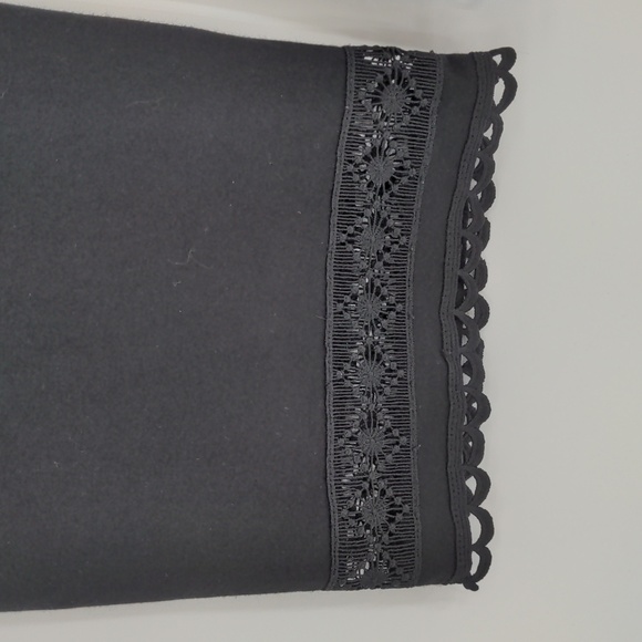 Lysse Raya Womens Lace Trim High Rise Cropped Pants Size Extra Small Black - Picture 11 of 12